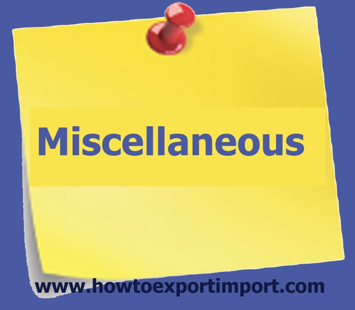 ITC (Indian Tariff Code) for MISCELLANEOUS MANUFACTURED ARTICLES